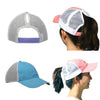 Cobra PT-M Ponytail Cap – Distressed Cotton with Soft Mesh Back