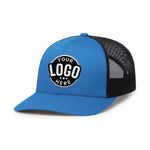 Custom Embroidered Pacific Headwear 104C Trucker Snapback Cap - Flat Embroidery