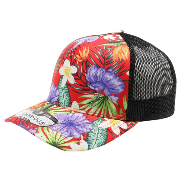 Pitbull Cambridge PB310 5 Panel Mesh Back Hat Floral Snapback