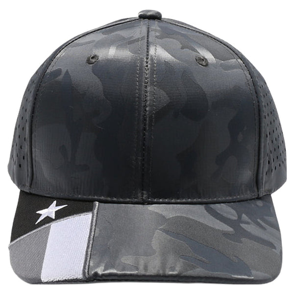 Pit Bull PB270TX Shiny Camo Perforated Texas Flag Embroidery Visor