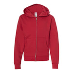 Independent Trading Co SS4001YZ Youth Midweight Full-Zip Hooded Sweatshirt