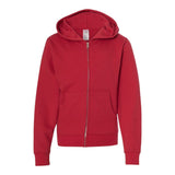 Independent Trading Co SS4001YZ Youth Midweight Full-Zip Hooded Sweatshirt