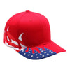 PitBull PB208F 6 Panel USA Flag Flame Visor Hat