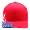 PitBull PB208F 6 Panel USA Flag Flame Visor Hat