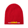 Custom Embroidered Unbranded Short Knit Beanie with Logo