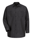 Red Kap SP14 Industrial Long Sleeve Work Shirt - Black