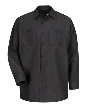 Red Kap SP14 Industrial Long Sleeve Work Shirt - Black - 