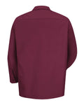 Red Kap SP14 Industrial Long Sleeve Work Shirt - Burgundy