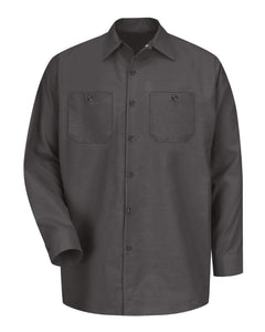 Red Kap SP14 Industrial Long Sleeve Work Shirt - Charcoal - 