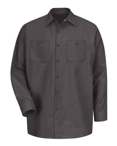 Red Kap SP14 Industrial Long Sleeve Work Shirt - Charcoal
