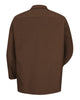 Red Kap SP14 Industrial Long Sleeve Work Shirt - Chocolate Brown