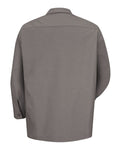 Red Kap SP14 Industrial Long Sleeve Work Shirt - Grey