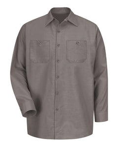 Red Kap SP14 Industrial Long Sleeve Work Shirt - Grey - 