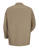 Red Kap SP14 Industrial Long Sleeve Work Shirt - Khaki