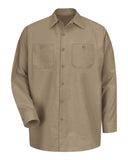 Red Kap SP14 Industrial Long Sleeve Work Shirt - Khaki