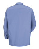 Red Kap SP14 Industrial Long Sleeve Work Shirt - Light Blue