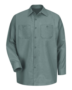 Red Kap SP14 Industrial Long Sleeve Work Shirt - Light Green - 