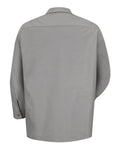 Red Kap SP14 Industrial Long Sleeve Work Shirt - Light Grey