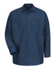Red Kap SP14 Industrial Long Sleeve Work Shirt - Navy