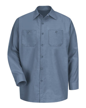 Red Kap SP14 Industrial Long Sleeve Work Shirt - Postman Blue - 