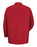 Red Kap SP14 Industrial Long Sleeve Work Shirt - Red