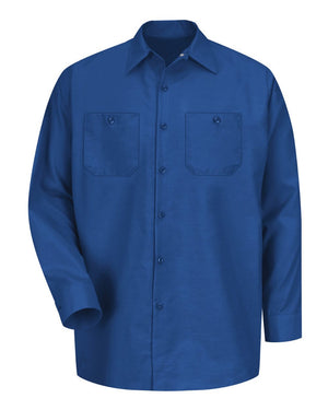 Red Kap SP14 Industrial Long Sleeve Work Shirt - Royal Blue - 