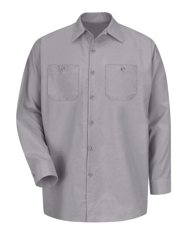 Red Kap SP14 Industrial Long Sleeve Work Shirt - Silver