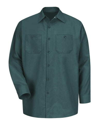 Red Kap SP14 Industrial Long Sleeve Work Shirt - Spruce Green