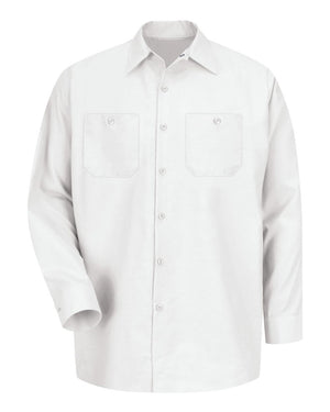 Red Kap SP14 Industrial Long Sleeve Work Shirt - White - 