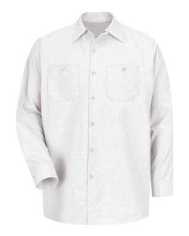 Red Kap SP14 Industrial Long Sleeve Work Shirt - White