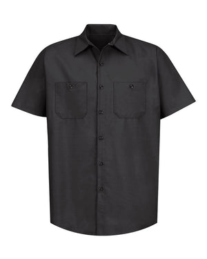 Red Kap SP24 Industrial Short Sleeve Work Shirt - Black - 