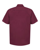 Red Kap SP24 Industrial Short Sleeve Work Shirt - Burgundy
