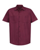 Red Kap SP24 Industrial Short Sleeve Work Shirt - Burgundy
