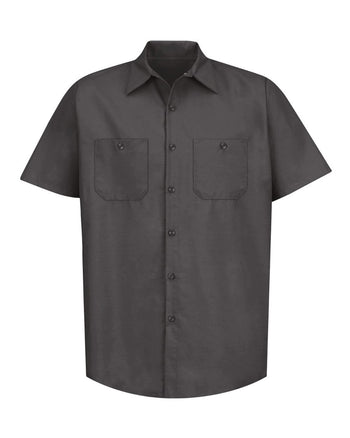 Red Kap SP24 Industrial Short Sleeve Work Shirt - Charcoal