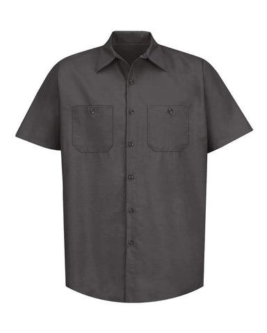 Red Kap SP24 Industrial Short Sleeve Work Shirt - Charcoal
