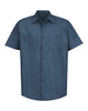 Red Kap SP24 Industrial Short Sleeve Work Shirt - Dark Blue