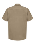 Red Kap SP24 Industrial Short Sleeve Work Shirt - Khaki
