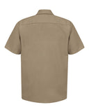 Red Kap SP24 Industrial Short Sleeve Work Shirt - Khaki