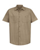 Red Kap SP24 Industrial Short Sleeve Work Shirt - Khaki