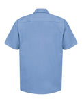 Red Kap SP24 Industrial Short Sleeve Work Shirt - Light Blue