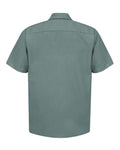 Red Kap SP24 Industrial Short Sleeve Work Shirt - Light Green