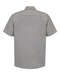 Red Kap SP24 Industrial Short Sleeve Work Shirt - Light Grey
