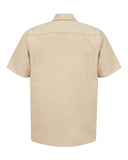 Red Kap SP24 Industrial Short Sleeve Work Shirt - Light Tan