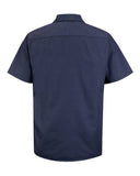 Red Kap SP24 Industrial Short Sleeve Work Shirt - NL-Navy/Light Blue