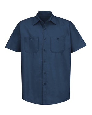 Red Kap SP24 Industrial Short Sleeve Work Shirt - Navy - 