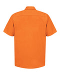 Red Kap SP24 Industrial Short Sleeve Work Shirt - Orange