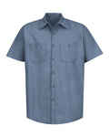 Red Kap SP24 Industrial Short Sleeve Work Shirt - Postman Blue