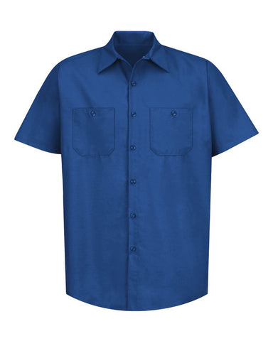 Red Kap SP24 Industrial Short Sleeve Work Shirt - Royal Blue