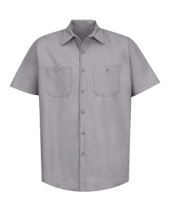 Red Kap SP24 Industrial Short Sleeve Work Shirt - Silver - 