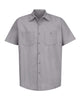Red Kap SP24 Industrial Short Sleeve Work Shirt - Silver